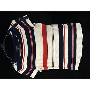 Classic Striped Top by Lauren Jeans Co. MISSING BUTTON